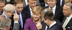 Abgeordnete bei der Abstimmung über das neue Hilfspaket für Griechenland.