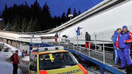 Ort des Geschehens. Auf der Bob-Bahn in Altenberg ereignete sich der Unfall. 