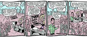 „Kommt, vergnügt Euch, denn das Leben ist kurz“: Der umstrittene Strip.