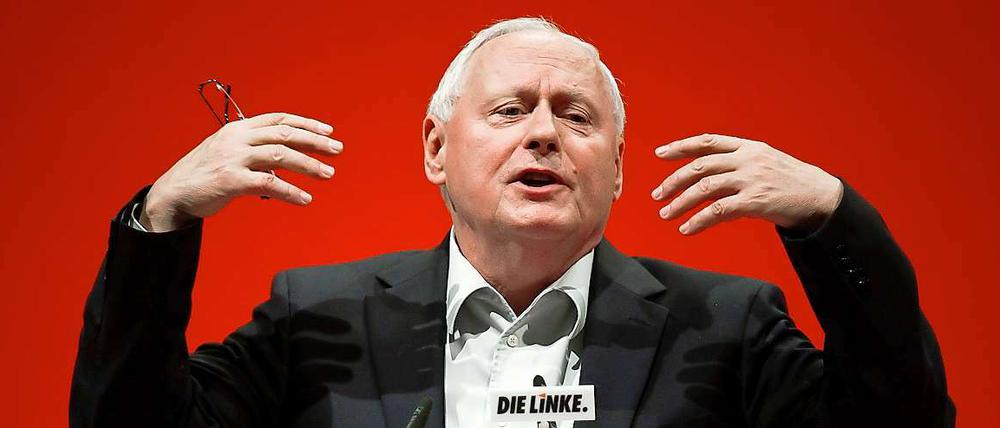 Zu viele Eigentorschützen. Oskar Lafontaine, früherer und vielleicht auch nächste Parteichef ist mächtig angenervt von den Rangelei in der Linken.