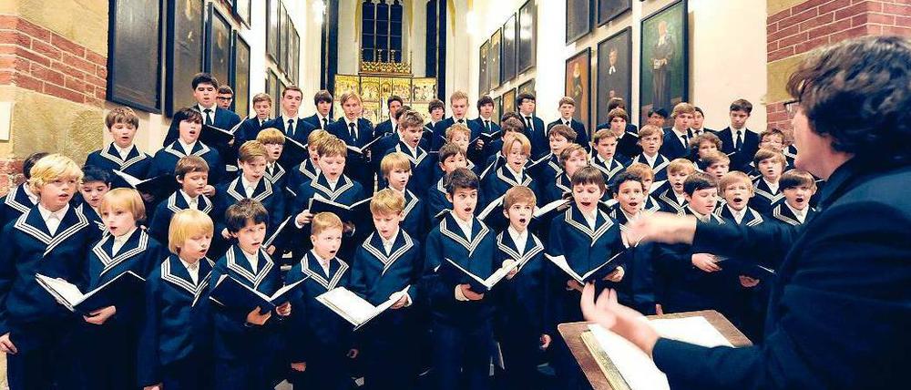 Junge Elite. Der Thomanerchor singt in der Leipziger Thomaskirche. Foto: dpa
