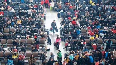 Die Reise hat begonnen. Der Bahnhof von Wuchan, zu Beginn des chinesischen Neujahrs am 8. Januar. Foto: Reuters