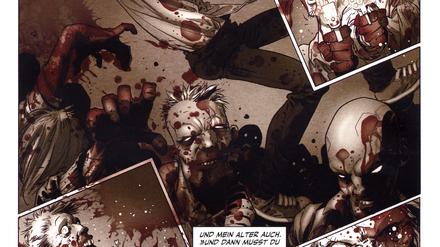 Überraschungserfolg. Auch die deutsche Zombie-Serie „Die Toten“, wird im Jahrbuch gewürdigt, hier eine Szene daraus.
