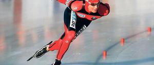 Sie kriegt immer noch die Kurve. Claudia Pechstein gewann in Budapest ihre elfte EM-Medaille. Foto: Reuters