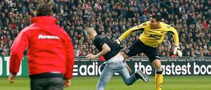 Fußball als Kampfsport: Nichts für Kinderaugen.