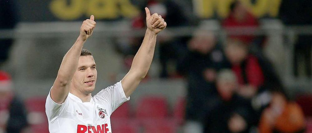 Lukas Podolski geht es derzeit richtig gut. Er trifft wie er will und hat auch noch "Vertrach".