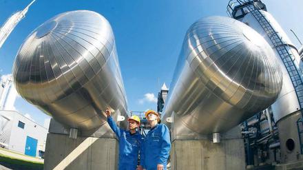 Glänzende Aussichten hatte Vattenfall noch 2008 versprochen – bei der Eröffnung einer kleinen CCS-Testanlage in Spremberg. Foto: ddp
