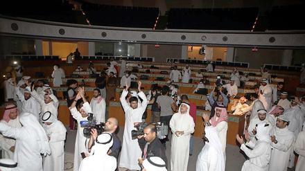 Besetztes Parlamentsgebäude in Kuwait.