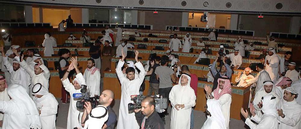 Besetztes Parlamentsgebäude in Kuwait.