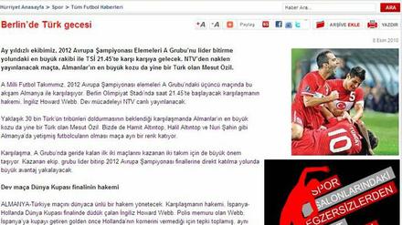 Die türkische Presse zeigt schon mal jubelnde türkische Nationalspieler.