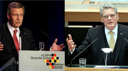 Christian Wulff maß sich mit Joachim Gauck.