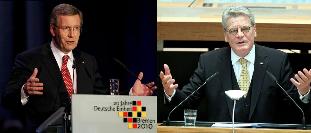 Christian Wulff maß sich mit Joachim Gauck.