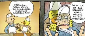 Wie ihm der Schnabel gewachsen ist: Eine Szene aus "Entoman".