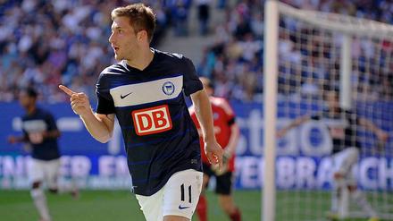 Torun beim Torjubel. So wollen ihn die Hertha-Fans am liebsten sehen.