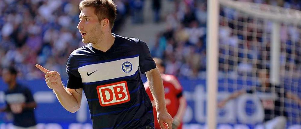 Torun beim Torjubel. So wollen ihn die Hertha-Fans am liebsten sehen.