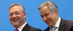 Jeht doch, wa?! Frank Henkel (CDU, l.) und Klaus Wowereit (SPD) sind sich wieder einmal einig.