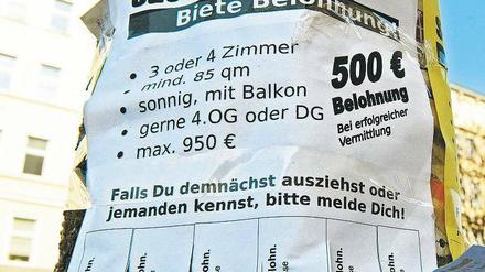 Verzweifelt gesucht. Bis zu 80 000 Wohnungen fehlen dem Verband zufolge.