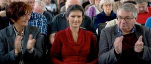 Sahra Wagenknecht Anfang Oktober in der Berliner Humboldt-Universität bei der Strategiekonferenz der Linken mit dem Namen „Kurs halten“.