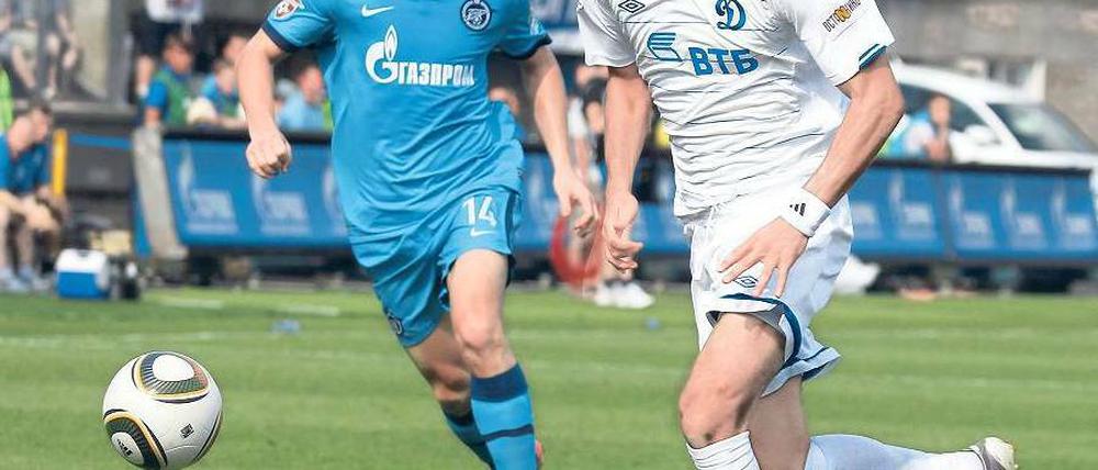 Kevin Kuranyi, 29, spielt seit 2010 für Dynamo Moskau. Zuvor absolvierte der 52-malige Nationalspieler 261 Bundesligapartien für den VfB Stuttgart und Schalke 04. Foto: Reuters