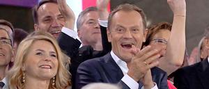Ihm ist voraussichtlich die Wiederwahl geglückt: Donald Tusk, Ministerpräsident Polens.
