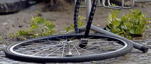 Fahrradleichen in Berlin.