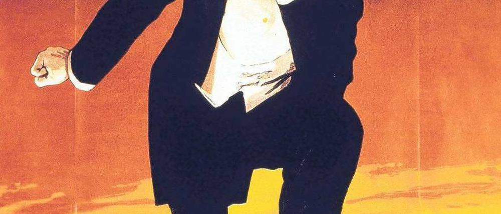 Herrscher über Paris. Plakat für einen Fantômas-Stummfilm von Louis Feuillade. Foto: picture-alliance/Costa/Leemage; Montage: Mika