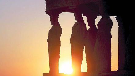 Sonnenuntergang. Die Regierung in Athen kämpft um die nächste Kredittranche, die im Oktober nötig wird. 