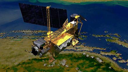 Busgroßer Himmelskörper: Der Satellit UARS ist offenbar schon in die Atmosphäre eingetreten.