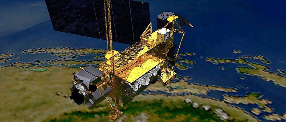 Busgroßer Himmelskörper: Der Satellit UARS ist offenbar schon in die Atmosphäre eingetreten.
