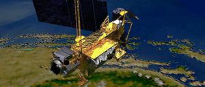 Busgroßer Himmelskörper: Der Satellit UARS ist offenbar schon in die Atmosphäre eingetreten.
