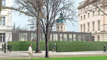 Blick aus dem Garten. Seit 1996 war die Berggruen-Sammlung im westlichen Stüler-Bau (r.) untergebracht, nahe dem im Hintergrund sichtbaren Schloss Charlottenburg. Künftig wird das Museum ums benachbarte Kommandantenhaus erweitert.