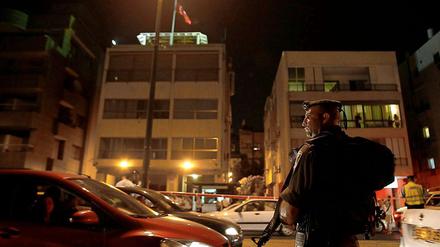 Höchste Sicherheitsstufe rund um die türkische Botschaft in Tel Aviv.