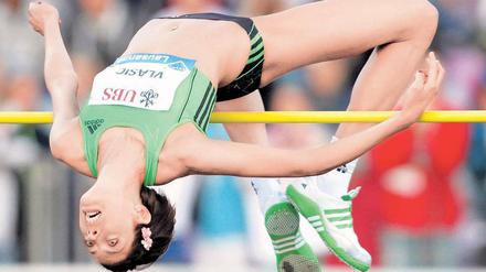 Nur Zweite. Auch Weltmeisterin Blanca Vlasic (hier beim Meeting in Birmingham) konnte in Eberstadt nicht überzeugen. Foto: Reuters