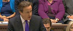 Der Britische Premierminister spricht vor dem Unterhaus.