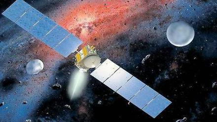 Im Reich der Asteroiden. Die Raumsonde „Dawn“ soll erkunden, wie ein Planet zur Zeit der Entstehung des Sonnensystems ausgesehen hat.Foto: p-a/dpa