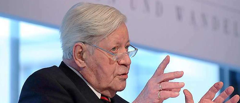 Altbundeskanzler Helmut Schmidt (SPD): "Es geht gar nicht um die Währung, wohl aber geht es um Europa!"