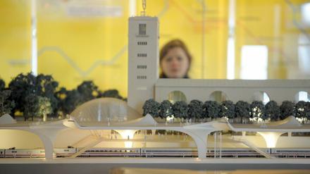 Modell des geplanten Tiefbahnhofs Stuttgart 21.