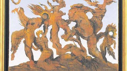 Fauler Zauber. Das Ölgemälde „La horde“, ein falscher Max Ernst, angeblich aus dem Jahr 1927. Foto: picture-alliance/dpa