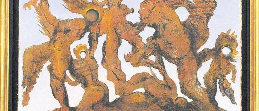 Fauler Zauber. Das Ölgemälde „La horde“, ein falscher Max Ernst, angeblich aus dem Jahr 1927. Foto: picture-alliance/dpa