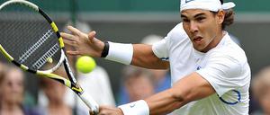 Der Spanier Rafael Nadal. Spieler, die häufig Rückhand spielen, sind besonders Tennisarm-gefährdet.