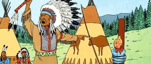 Stelldichein der Stereotypen: Covermotiv des Hergé-Comics "Tim in Amerika".