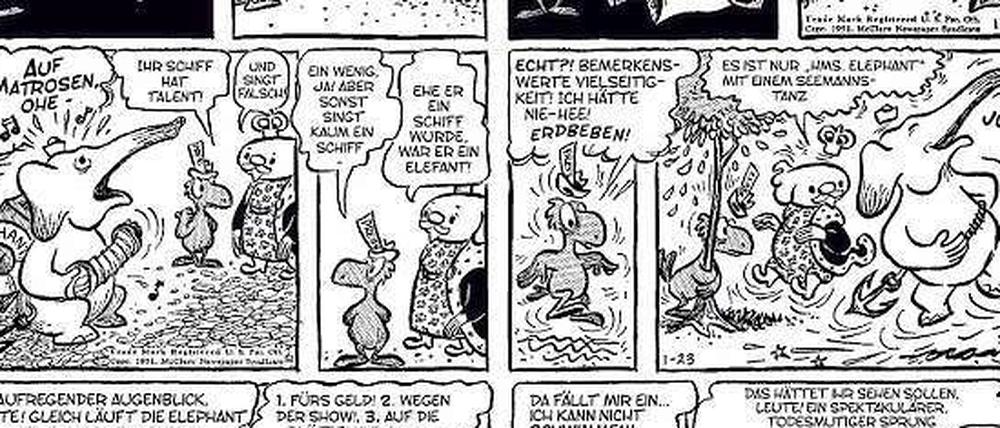 Herr der Tiere. King Aroos Reich wird bevölkert von allerlei sprechender Fauna. 