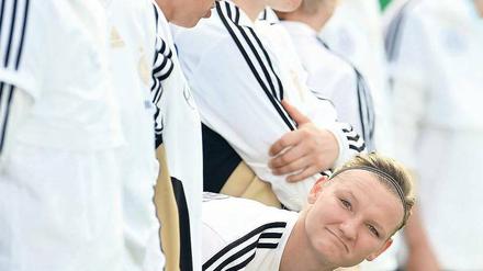 Da bin ich. Alexandra Popp kam von der Bank und schoss zwei Tore. Foto: dpa