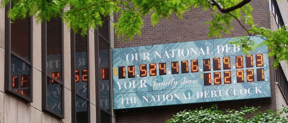 Die nationale Schuldenuhr der USA tickt unerbittlich.