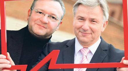 Rot-Schwarz für Berlin? Die Vorstellung, dass der SPD-Spitzenkandidat Klaus Wowereit und sein Kollege Frank Henkel gut zusammenarbeiten könnten, ist gar nicht so abwegig. Beide sind Berliner. Beide sind Aufsteiger. Beide verstellen sich nicht. Und beide sind Lokalpatrioten. 