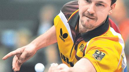 Unter Freunden. Timo Boll setzte sich gegen Dimitrij Owtscharow durch.