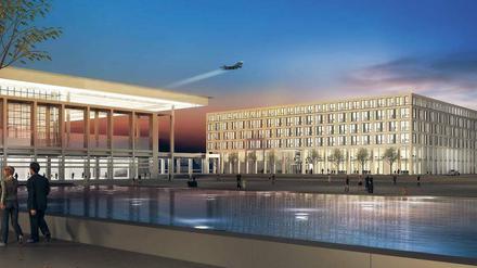 Die Airport-Ambulanz. Bis zu 100.000 Patienten jährlich wollen Vivantes und Sana ab Mitte 2012 im Gesundheitszentrum am Flughafen BBI versorgen.