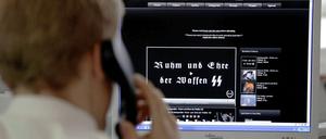 Rechtsextremes Video auf einer Internetseite. 