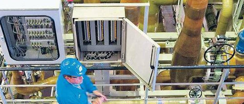 Stromfresser. Die Grundstoffindustrie, im Bild eine Anlage von Akzo Nobel in Bitterfeld, zählt zu den energieintensiven Industrien im Lande. 