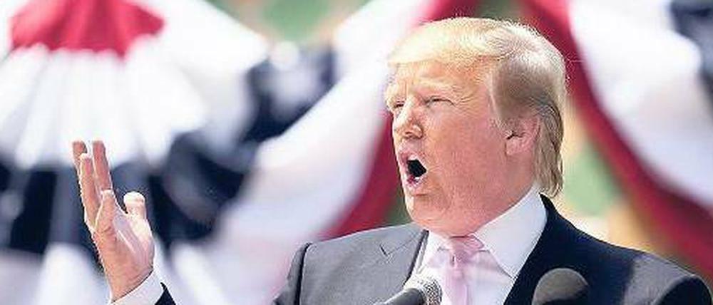 Entertainer mit rechten Parolen. Donald Trump steht gerne im Mittelpunkt.
